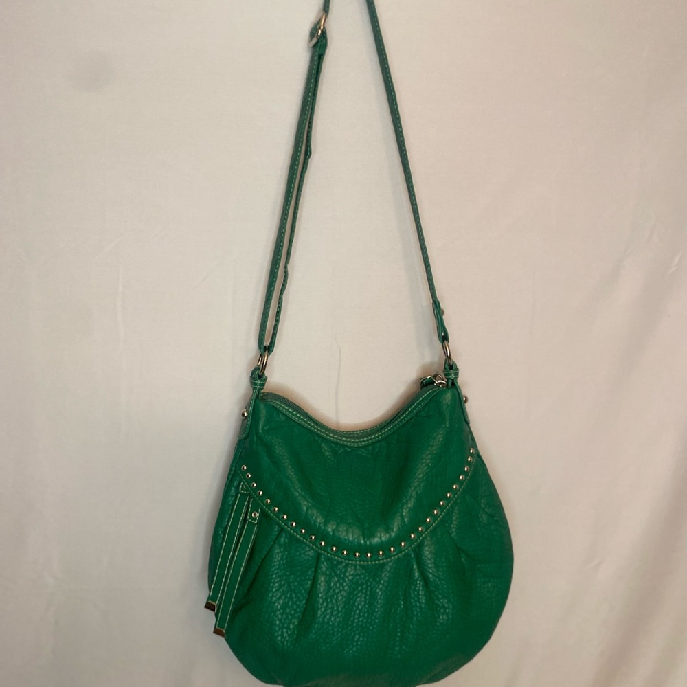 Red by Marc echo green adjustable shoulder strap/crossbody purse metal accents